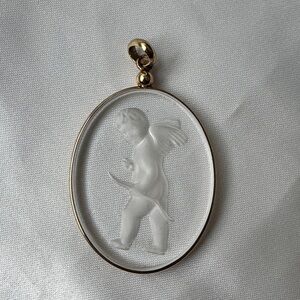 Lalique Cupid Etched Pendant 💘